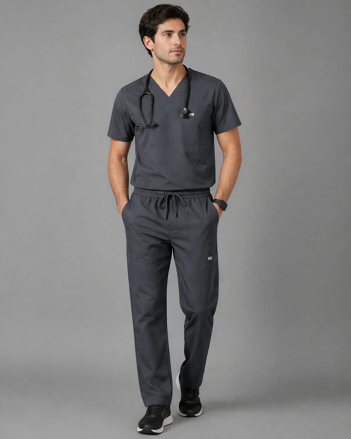 Man scrubs